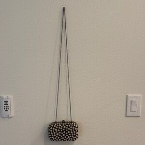 LOFT Black and White Printed Mini Bag